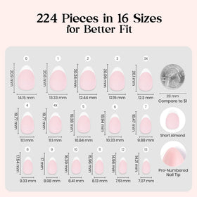 Beetles layout of 16 labeled sizes for better personalized fit