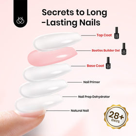 Beetles 15ml bottle in hand showing compact size and professional volume