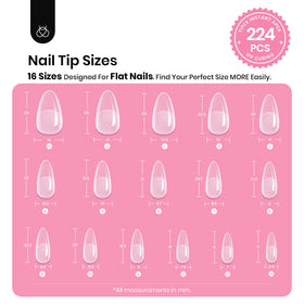 beetles Gel Polish layout of 16-tip sizes 00–14 for accurate fitting