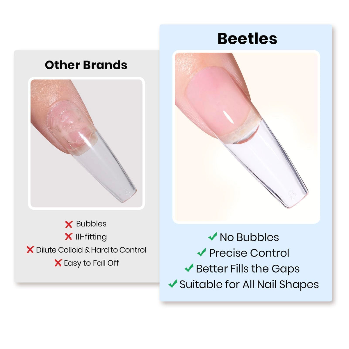 beetles Gel Polish sculpting 3D nail art detail showcasing stable build and hold