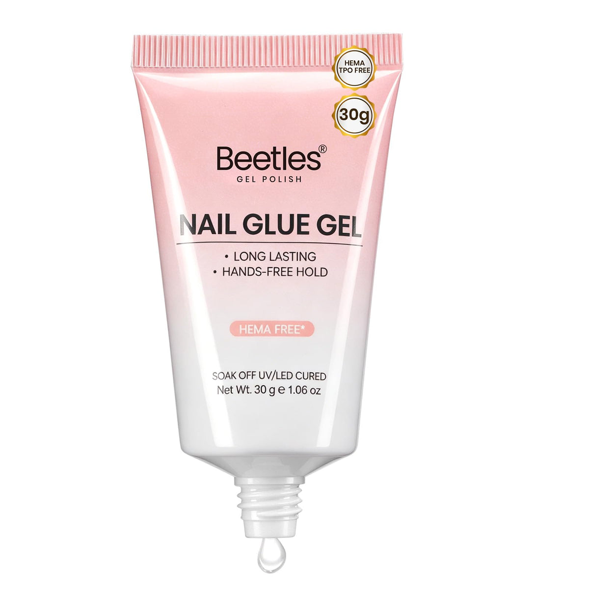 beetles Gel Polish front tube showing 30g capacity and easy dispensing benefit