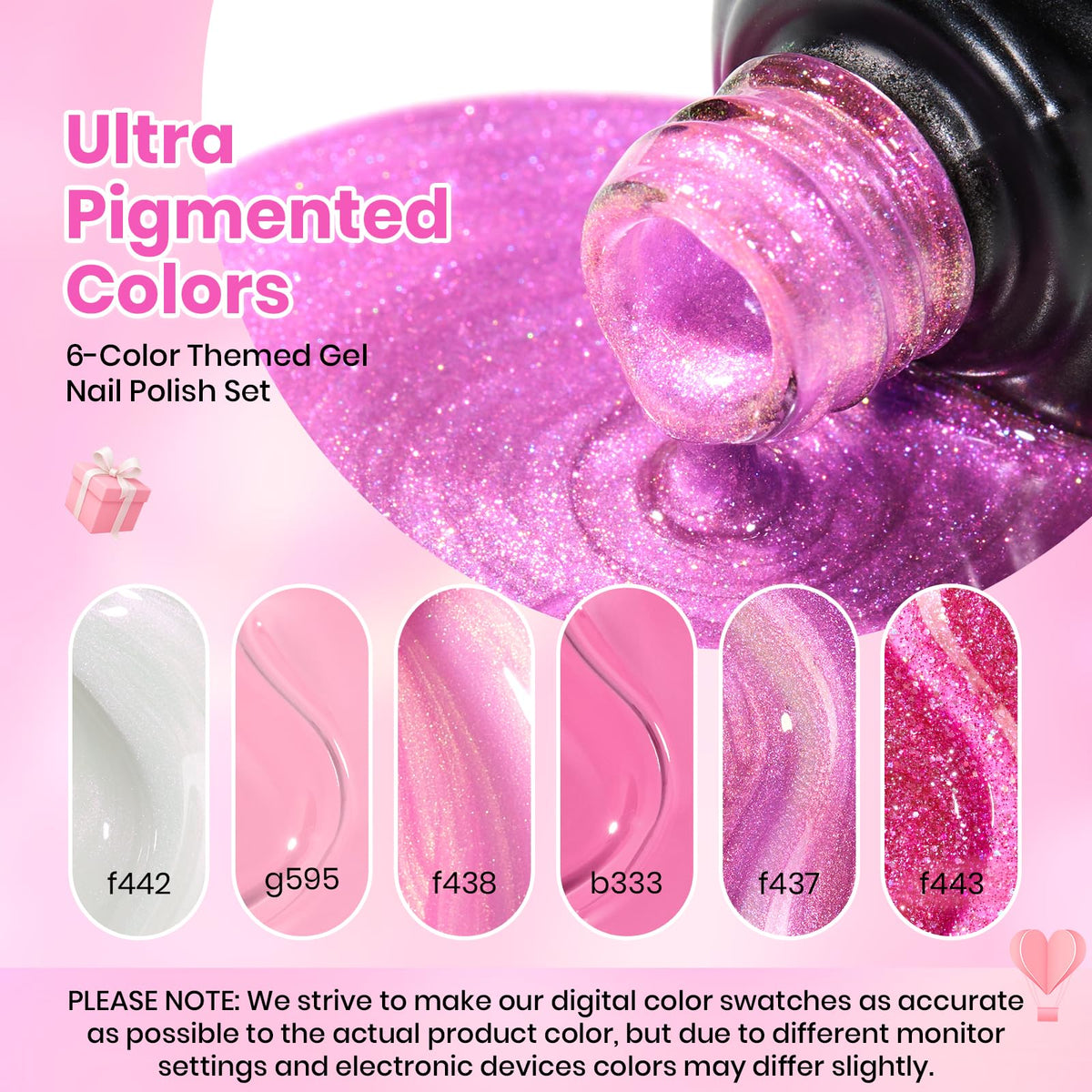 Beetles Gel Polish glitter application detail showing sparkle effect