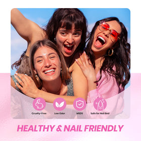 beetles lifestyle scene with manicure tools for spring-inspired styling