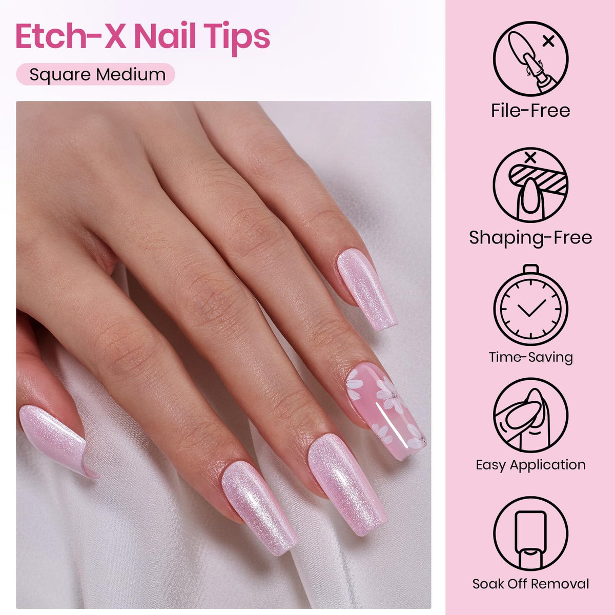 Beetles press-on application in use for fast at-home nail extensions