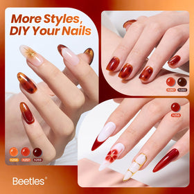 Beetles brush stroke of caramel shade showing smooth application