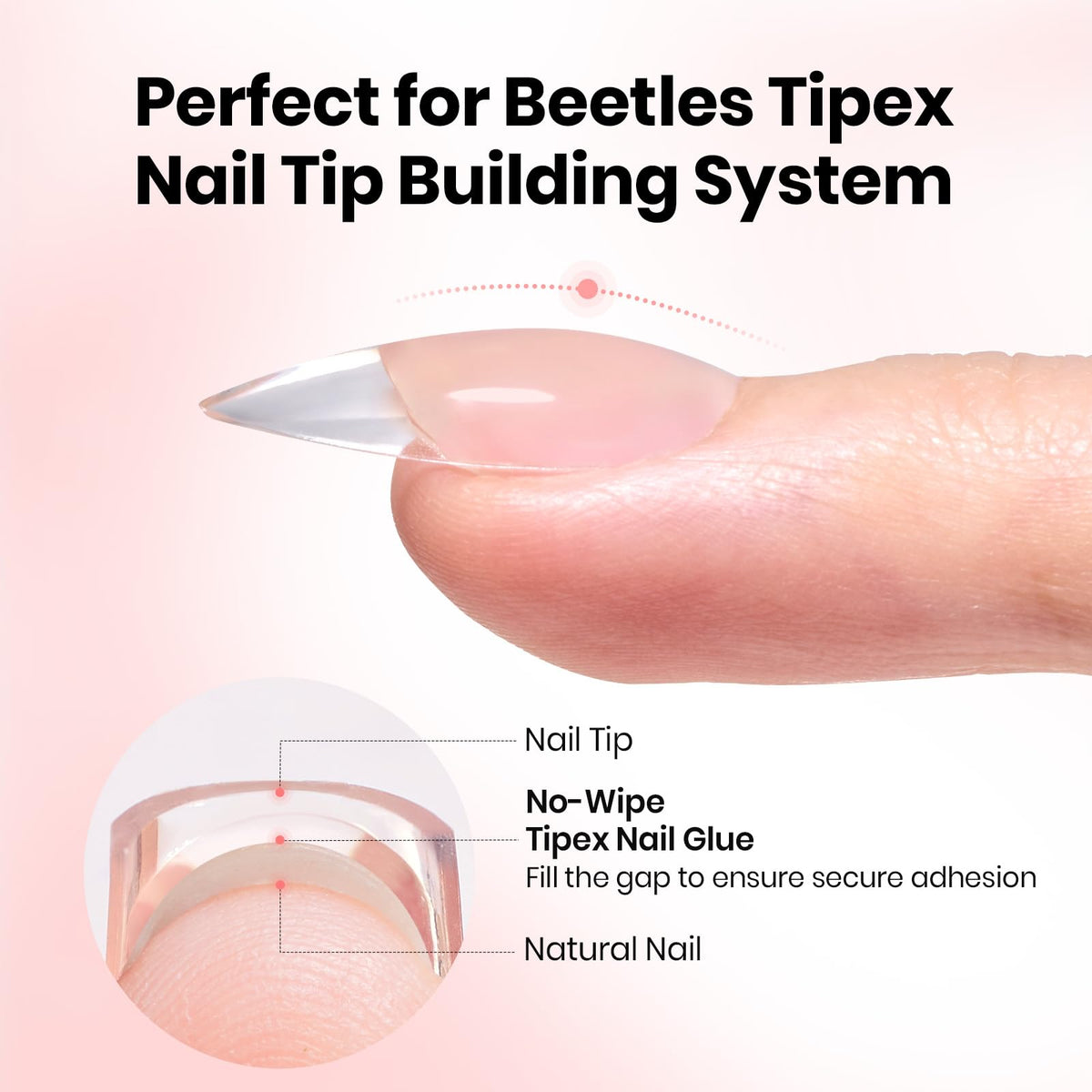 beetles close-up of gel texture demonstrating smooth self-leveling benefit