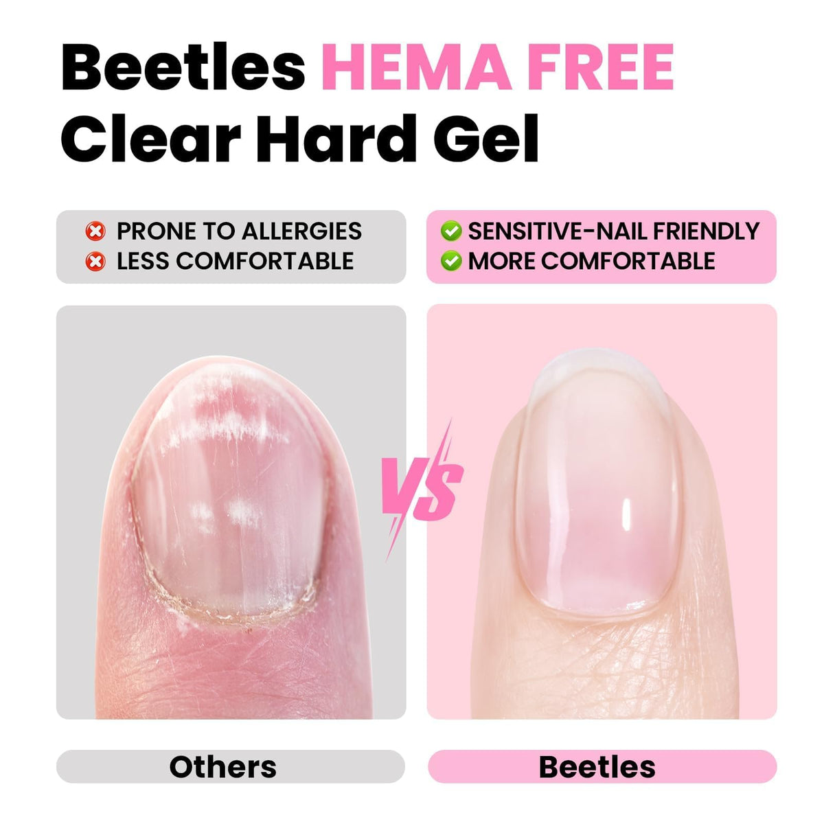 Beetles jelly pink gel texture close-up showing smooth self-leveling
