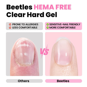 Beetles jelly pink gel texture close-up showing smooth self-leveling