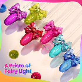 beetles texture close-up revealing glitter particles and reflective prism shine benefit