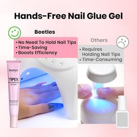 beetles texture glue viscosity close-up shows thicker formula benefit