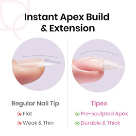 Beetles Gel Polish close-up of tip apex showing structured strength