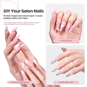 beetles Gel Polish close-up of built-in apex for salon-like structure benefit