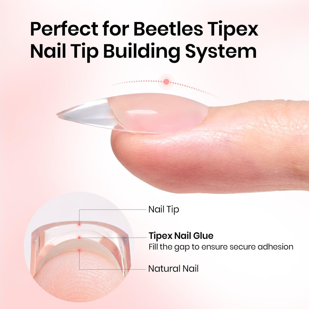 Beetles precision nozzle close-up enabling controlled glue flow