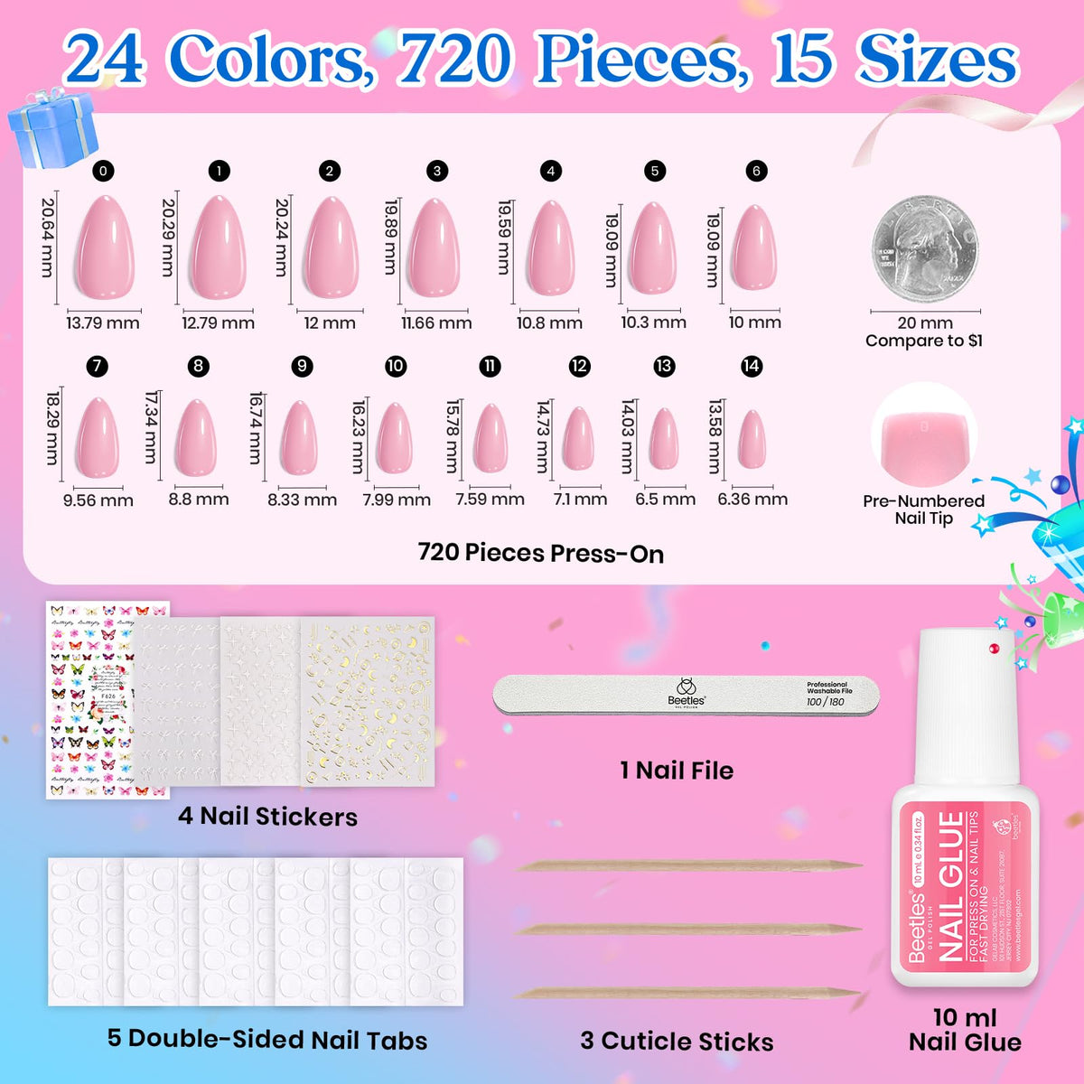 beetles tools and adhesives layout with glue, tabs and file