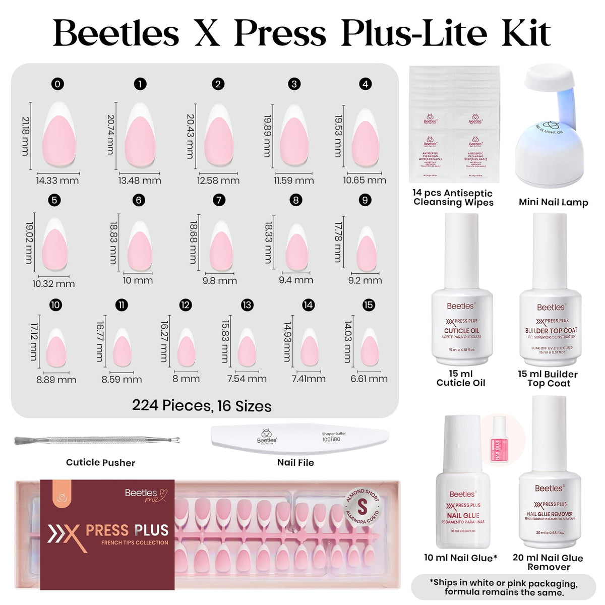 beetles nail pusher, file and antiseptic wipes for neat prep