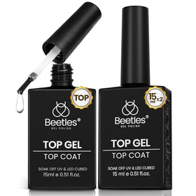 beetles top coat bottles front view showing clear gloss benefit