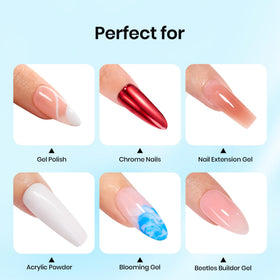 beetles top coat flatlay with manicure tools showing ready‑to‑use home salon benefit