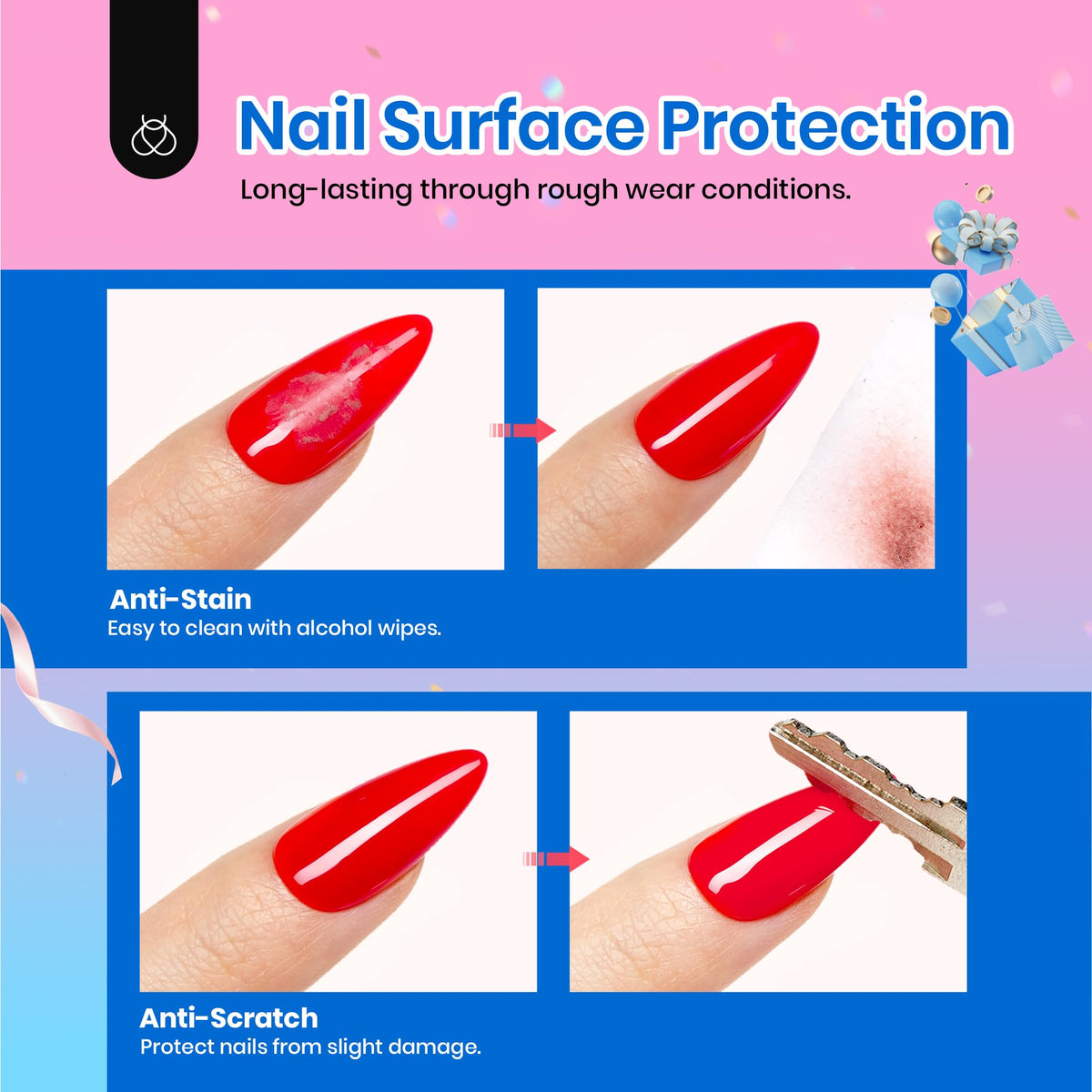 beetles cured nails close-up showing mirror-like shine and long-lasting protection benefit