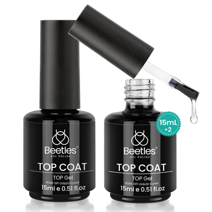 beetles front packaging showing two 15ml bottles and benefits gloss