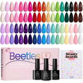 beetles Gel Polish front packaging showing full kit for easy home manicures