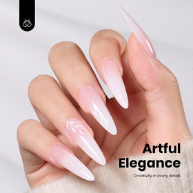 Beetles brand French tip demo illustrating crisp, clean white edges
