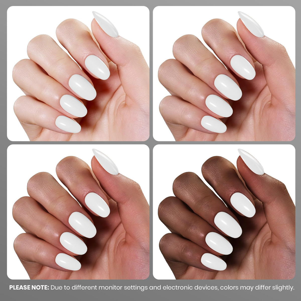 beetles gel polish on nails French manicure showing crisp white tips