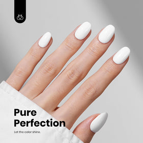 Beetles gel applied as French tip demonstration highlighting crisp lines