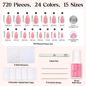 beetles model wearing short almond nails demonstrating natural look benefit