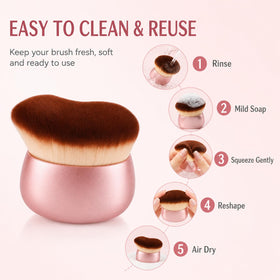 BeeYoYe rinsing brush under water to show quick cleaning benefit
