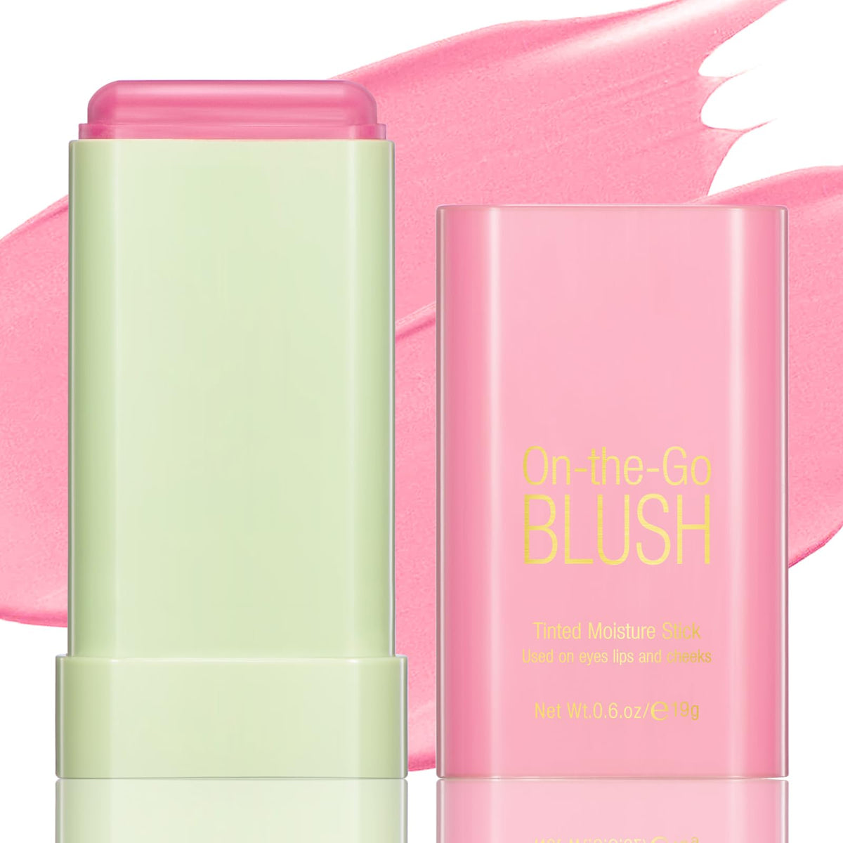 BEFIVECOK blush stick front packaging showing compact wand and shade