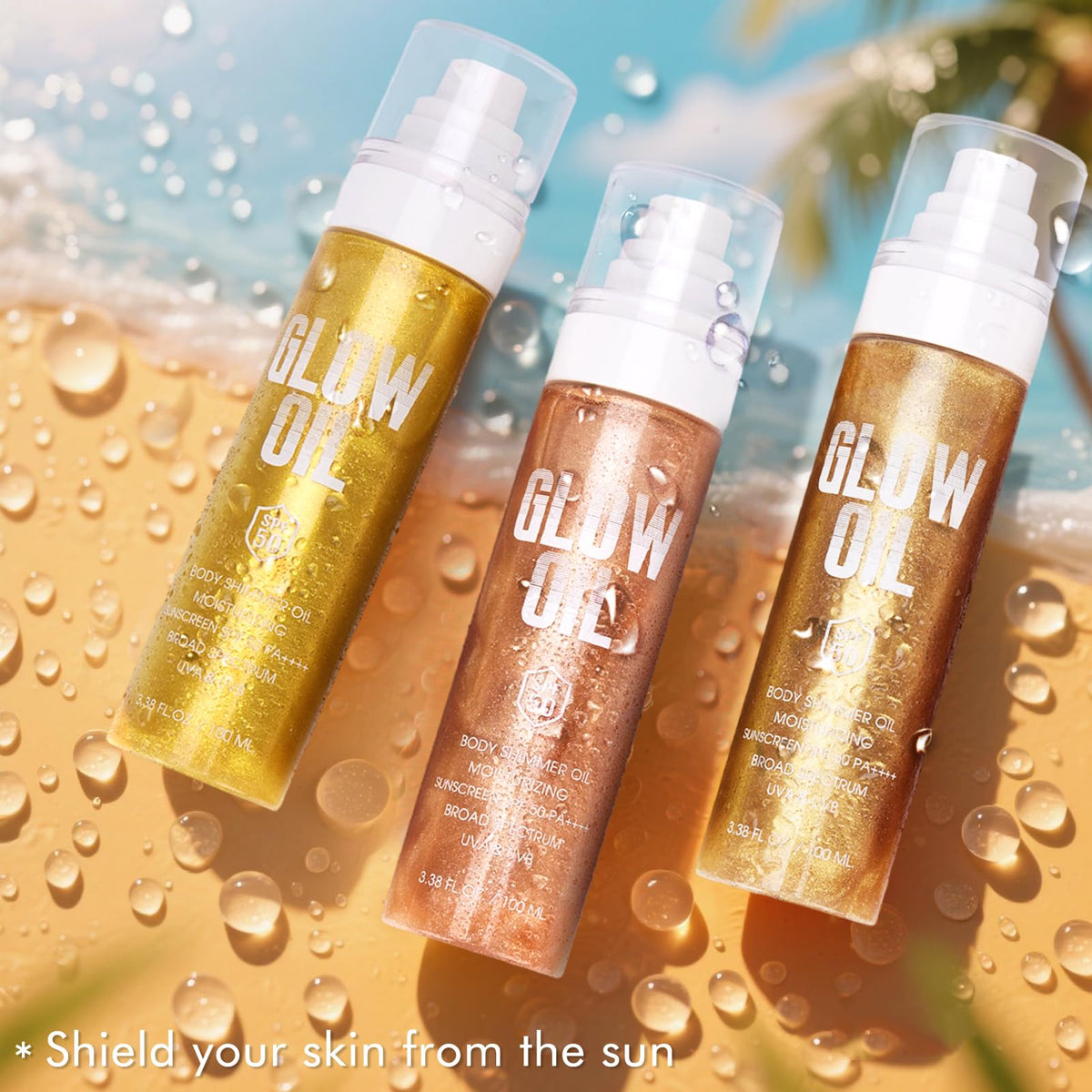 BEFIVECOK water droplets on skin after application demonstrating water-resistant protection benefit