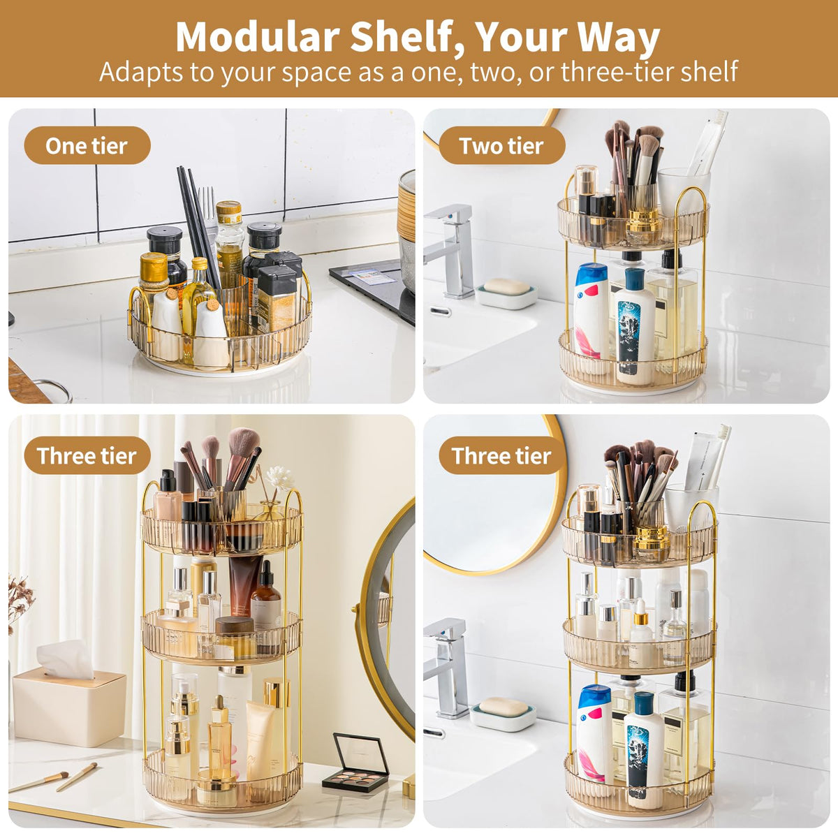 BEFSOP lifestyle shot on bathroom counter illustrating clutter-free benefit