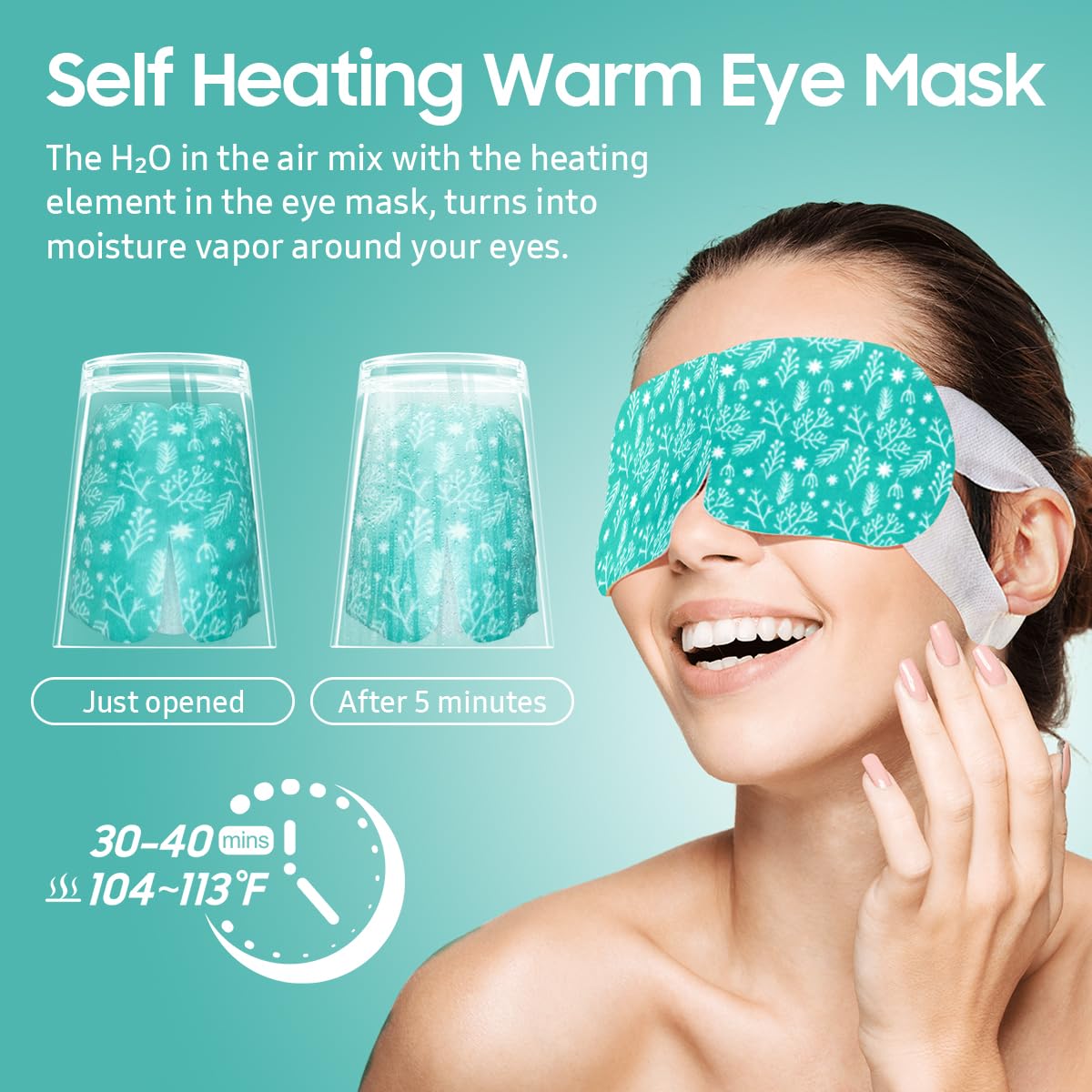 BeHoomi open pouch revealing mask activating for quick warm compress
