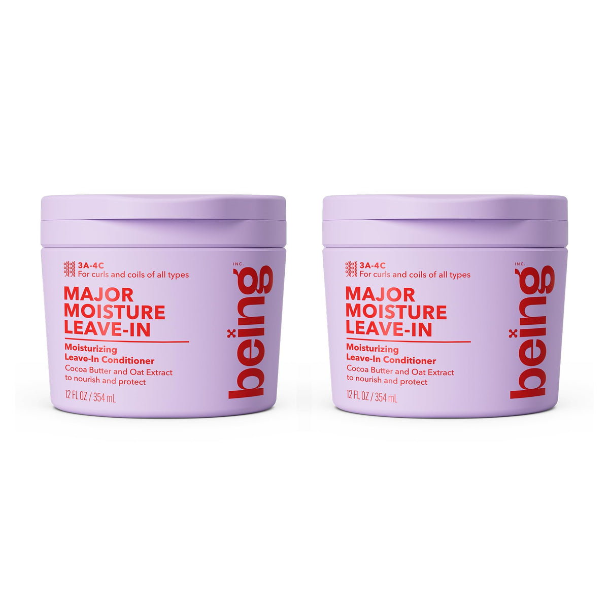 BEING INC front packaging showing duo pack and clear product benefits