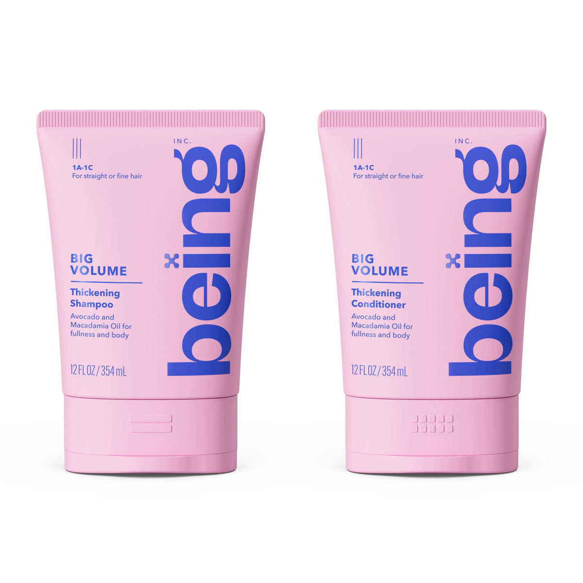 BEING INC front packaging showing 354mL duo and volume benefit