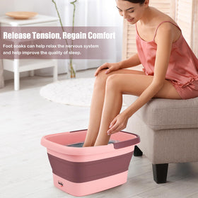 Beinilai foot bath collapsed flat for compact storage benefit