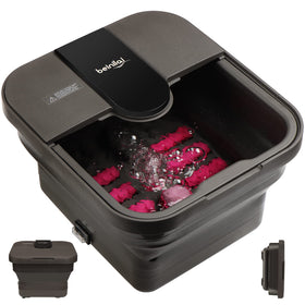 Beinilai front view of foot spa showing basin and control area for portable comfort