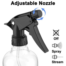Bekith full bottle clear PET showing 8 oz capacity and refillable convenience benefit