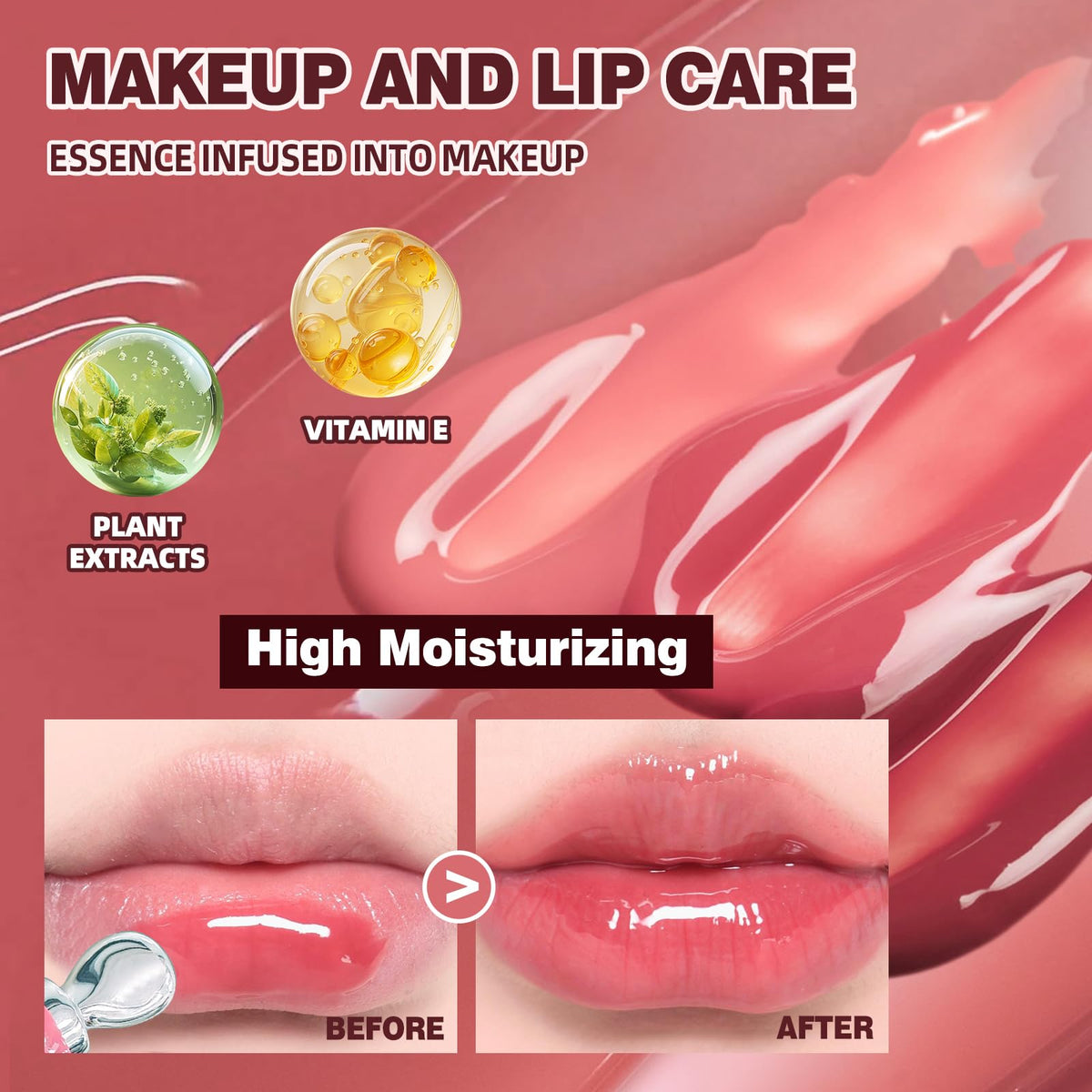 Bekoeen on lips creating gradient look for fuller appearance benefit