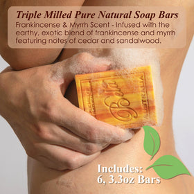 BELA close-up of triple-milled soap texture highlighting creamy lather