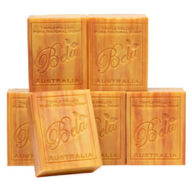 BELA front packaging showing six frankincense and myrrh bars and benefits