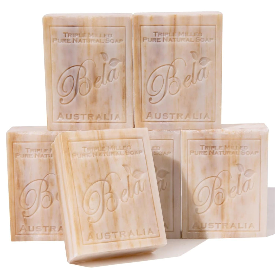 BELA front packaging showing six sandalwood bars and premium look