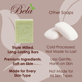 BELA bar on soap dish illustrating proper drying to extend life