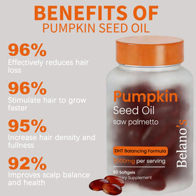 Belano's pumpkin seeds and oil highlighting natural fatty acids benefit