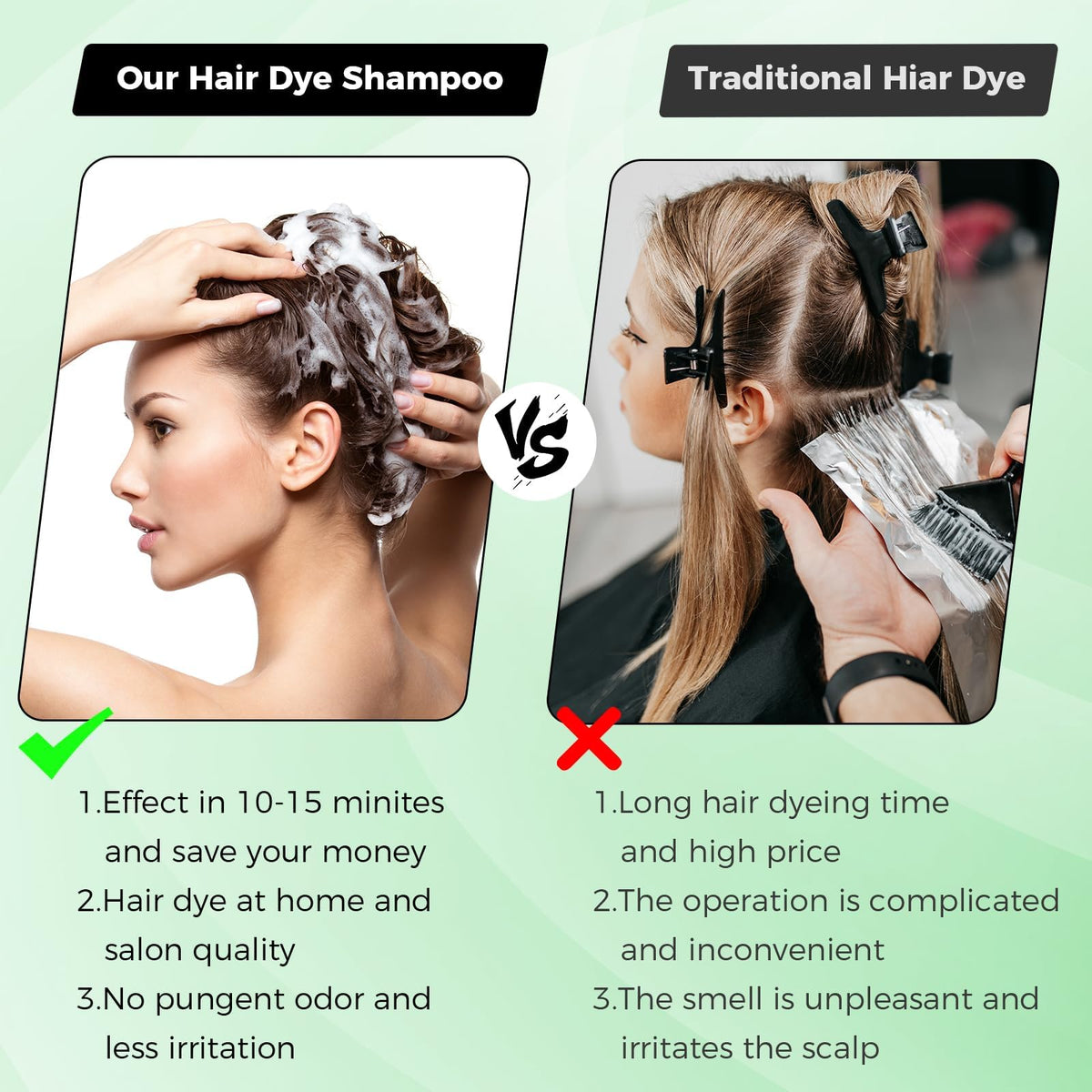BELEZALIB before and after roots comparison highlighting gray coverage benefit