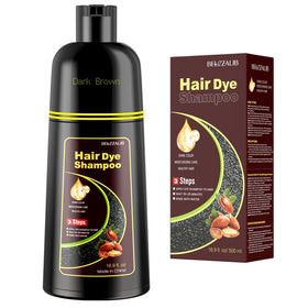 BELEZALIB front packaging of dark brown color shampoo showing bottle and label benefits