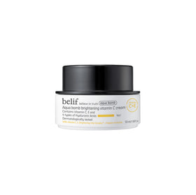 belif front packaging showing jar and label, highlights quick hydration