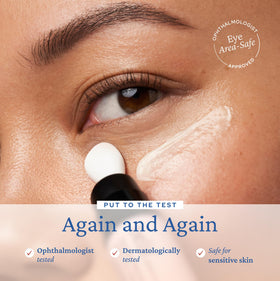 belif illustrative before and after to demonstrate firmer eye appearance