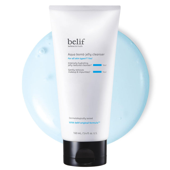 belif front packaging showing cleanser and clear branding for easy identification