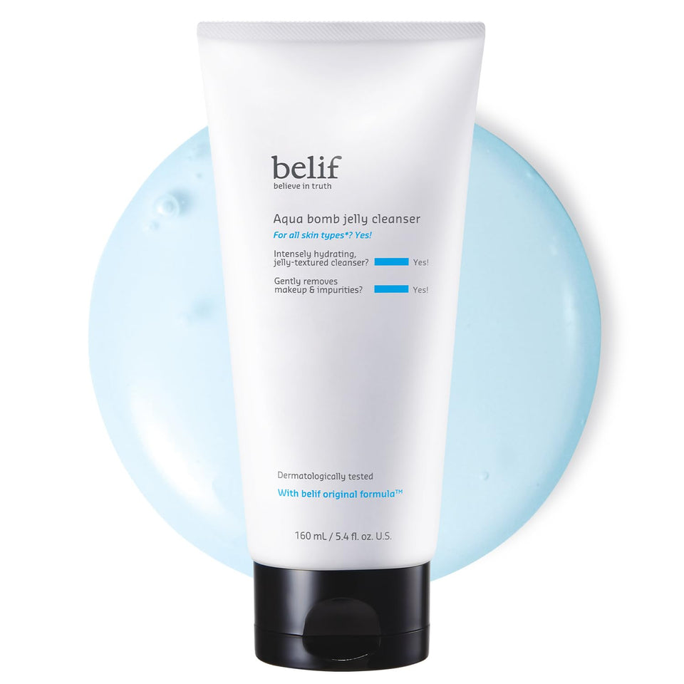 belif front packaging showing cleanser and clear branding for easy identification